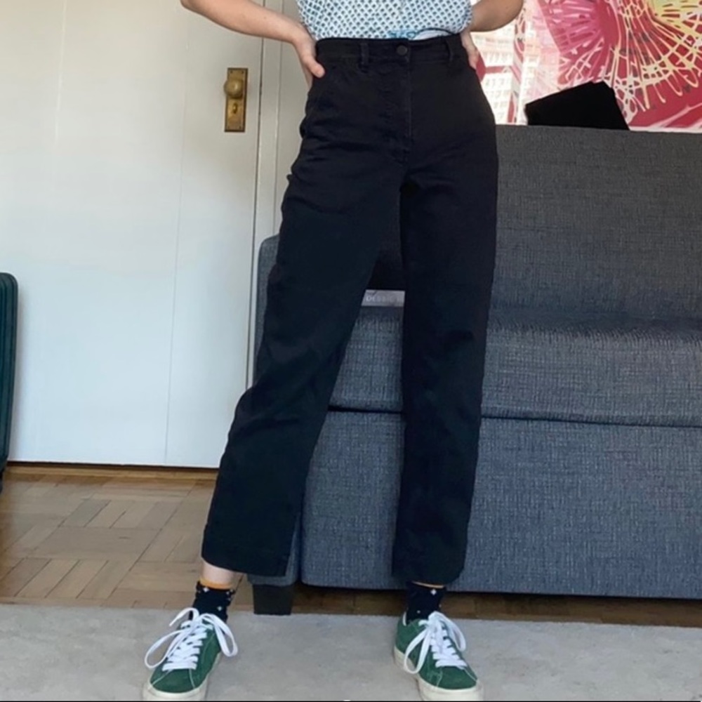 Everlane Black Straight Cropped Pants